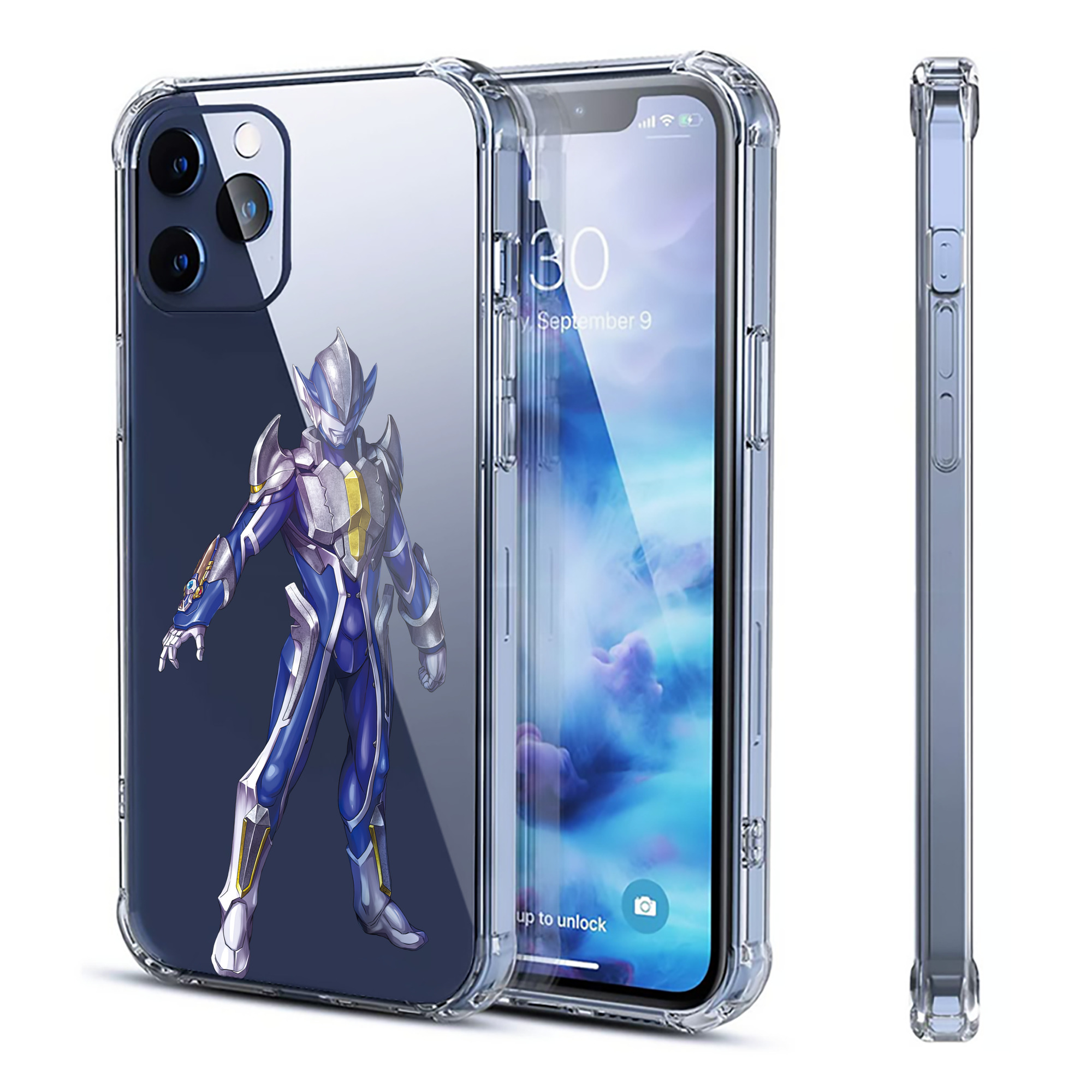 （画像用） ウルトラマン Ultraman 【iPhone 12シリーズ対応】透明スマホケース（クリアソフトケース）